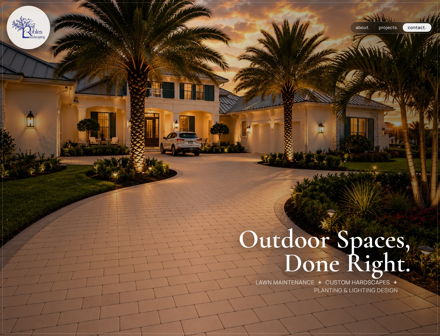 Robles Landscaping homepage preview